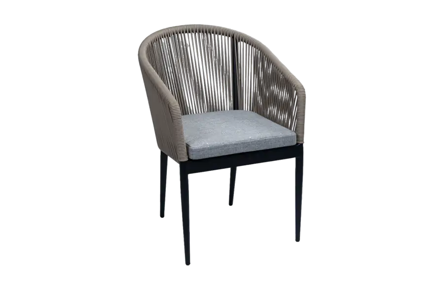 moderne-tuinstoel-sluis-Camel-Black-rope 1