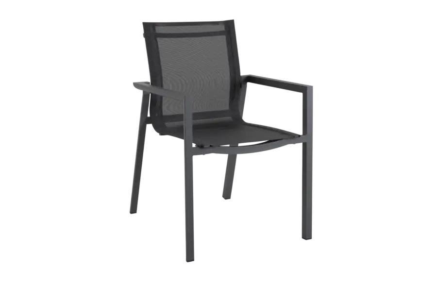 Stapelbare tuinstoel Delia | Antraciet | Textileen | Brafab