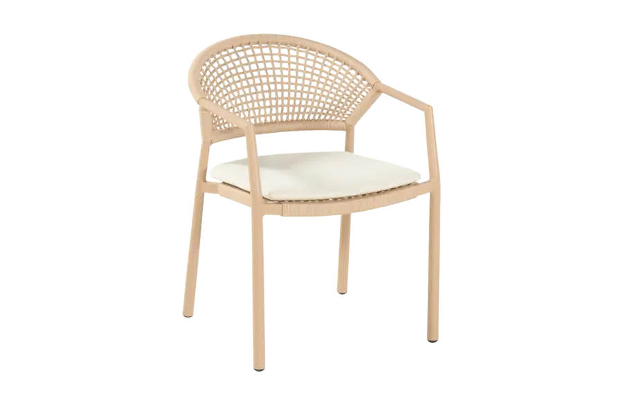 Stapelbare tuinstoel Taragona | Cappuccino | Rope | Hartman