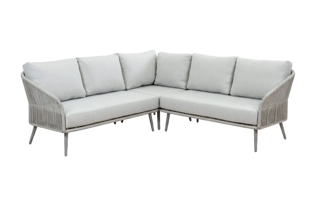 Hoek Loungebank Alezio | 3-delig | Beige & Camel