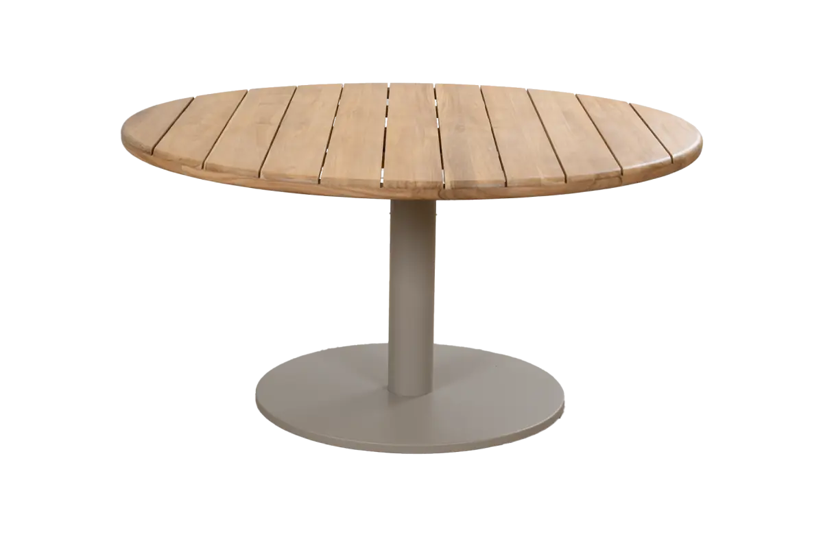 Low dining tuintafel ø140cm Aurora | Teak & Sable