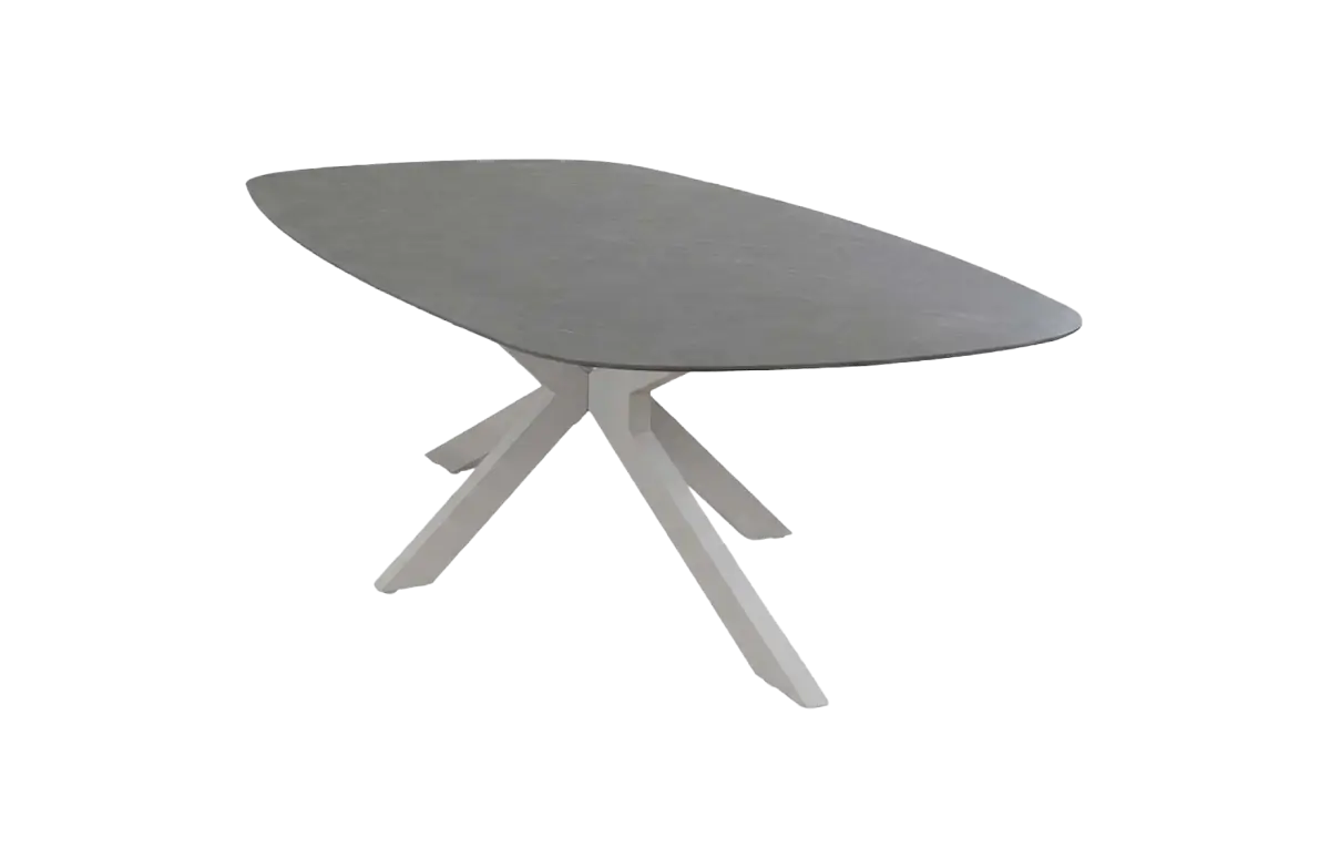 Dining tuintafel Barletta 240x115cm | Desert Pearl/Camel | Aluminium & Kunststof