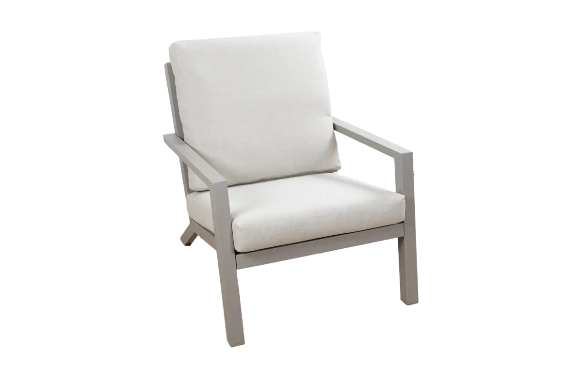 Loungestoel Bezano | Taupe & Champagne | Aluminium 