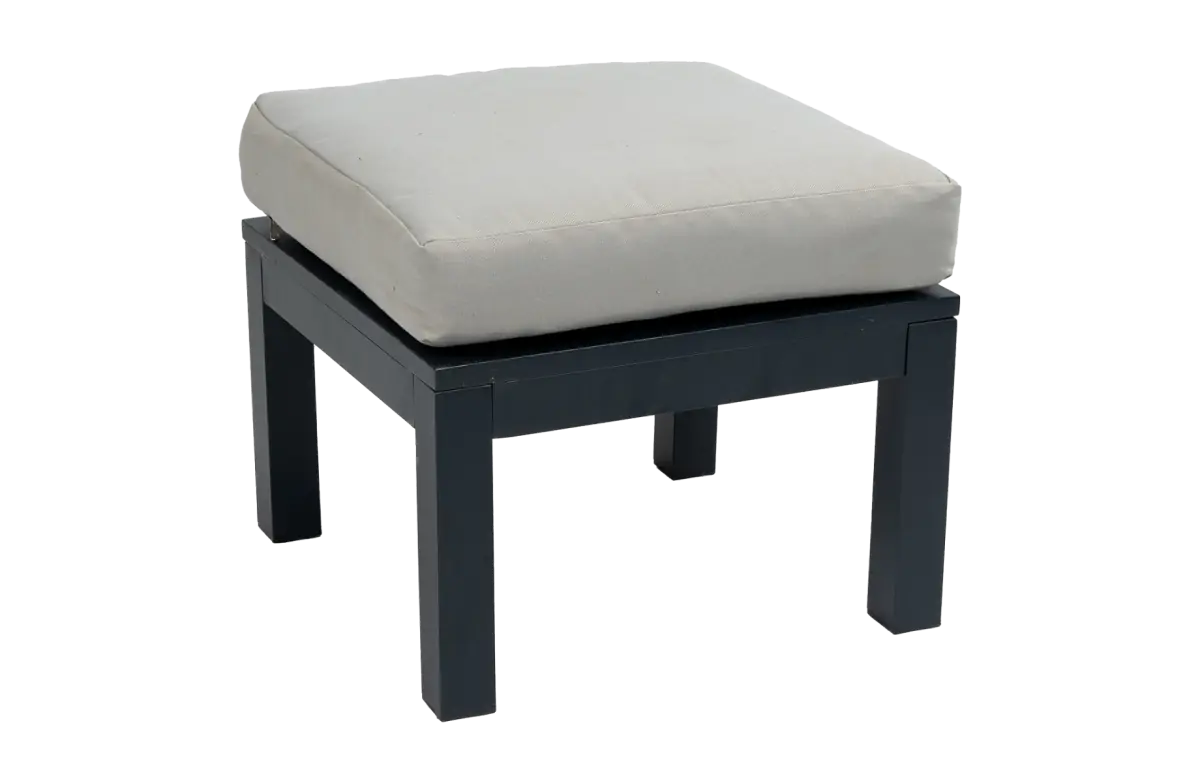 Hocker Bezano | Matt Black/Off White | Aluminium