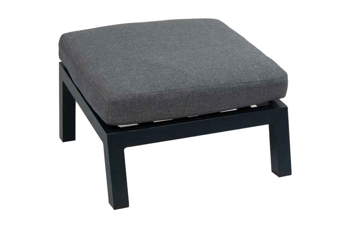 Voetenbank Bezano | Matt Black/Grey | Aluminium