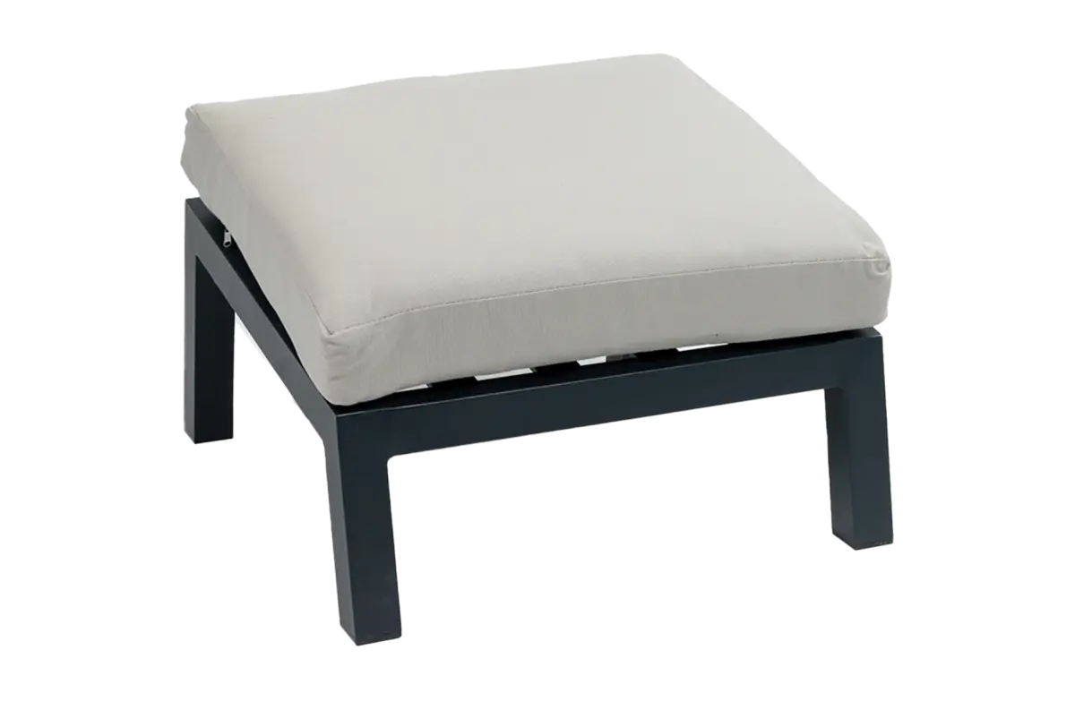 Voetenbank Bezano | Matt Black/Off White | Aluminium