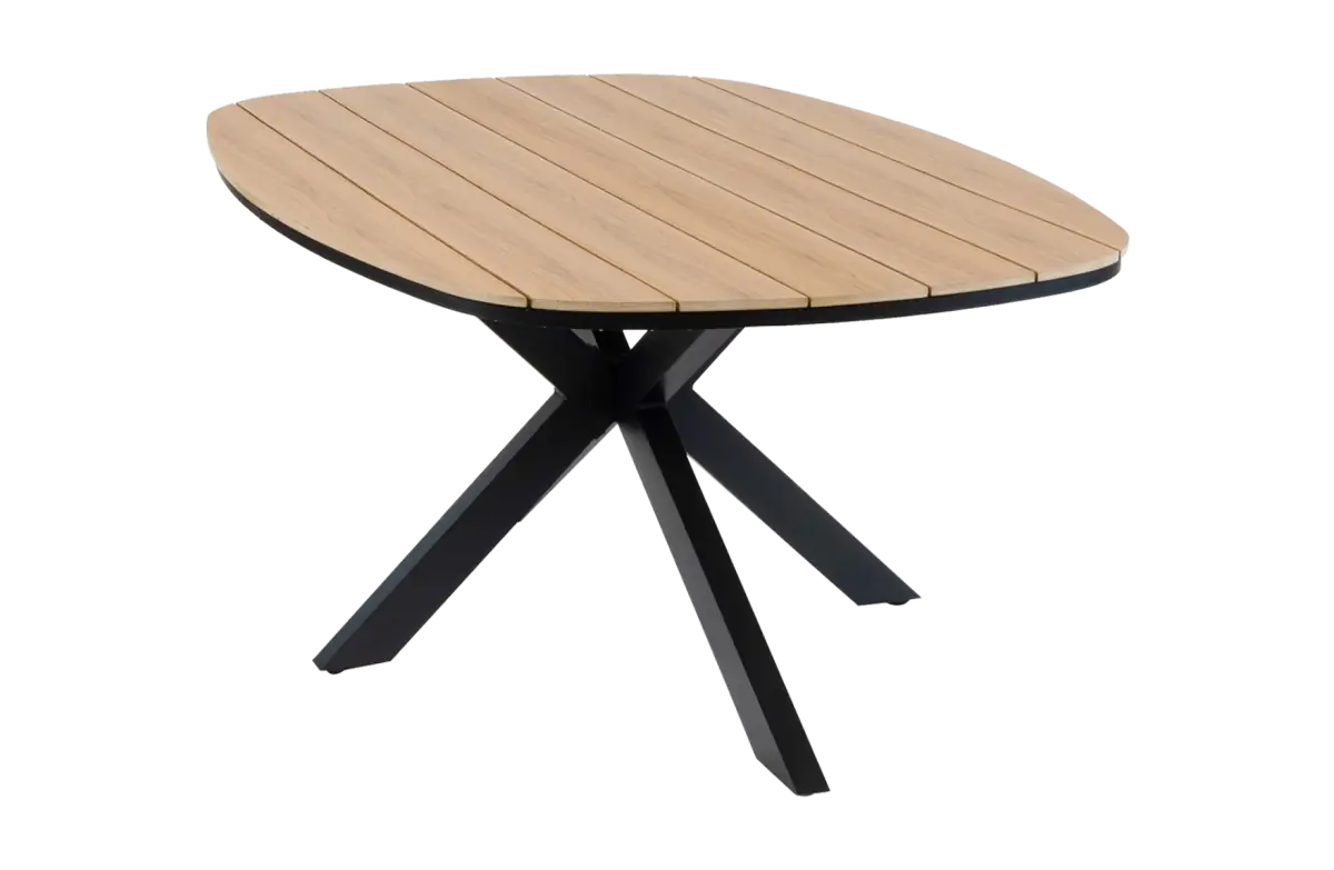 Tuintafel Cadiz 180x115cm | Tecon Teak & Black
