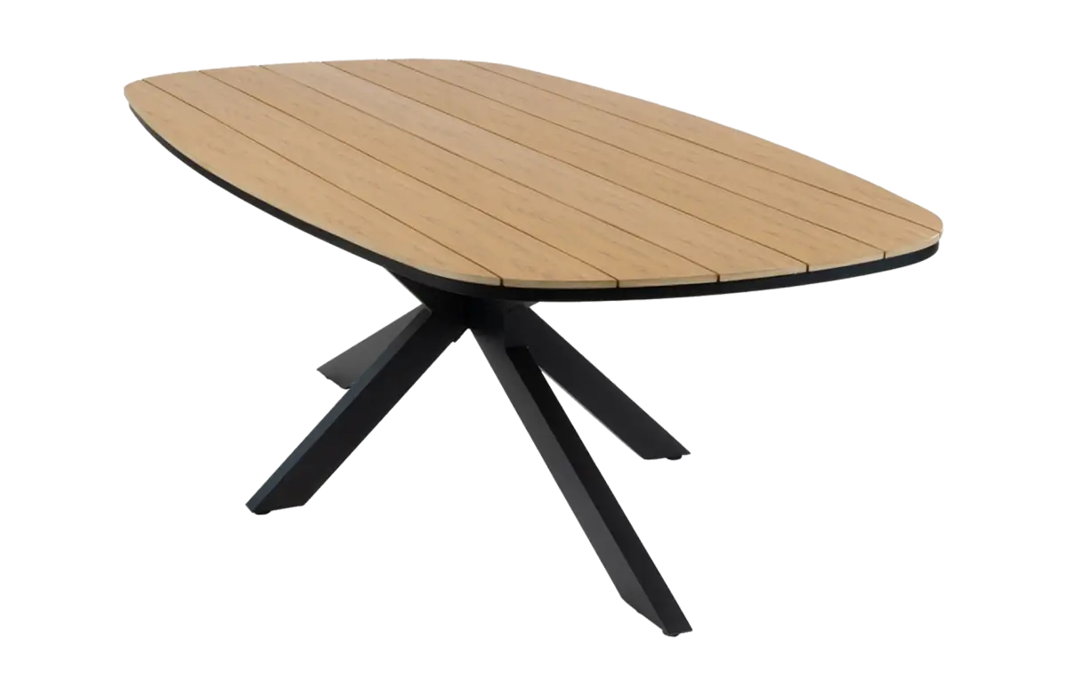 Tuintafel Cadiz 240x115cm | Tecon Teak & Black