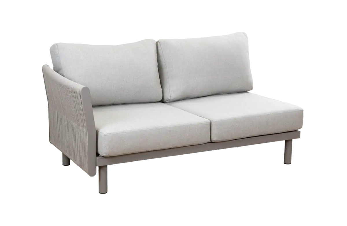 Bankdeel Rechts Cavallino | Beige/Camel | Aluminium & Rope