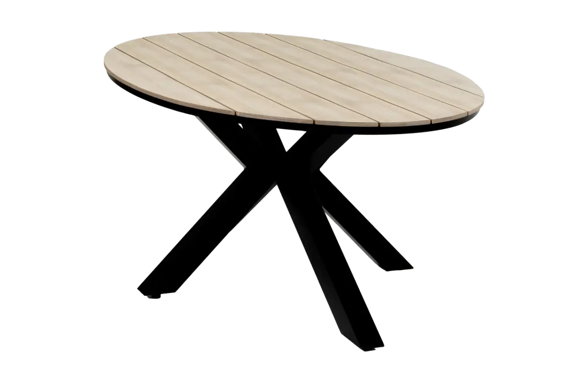 Ovale tuintafel Cyprus 180cm | Wood | Polywood & Aluminium