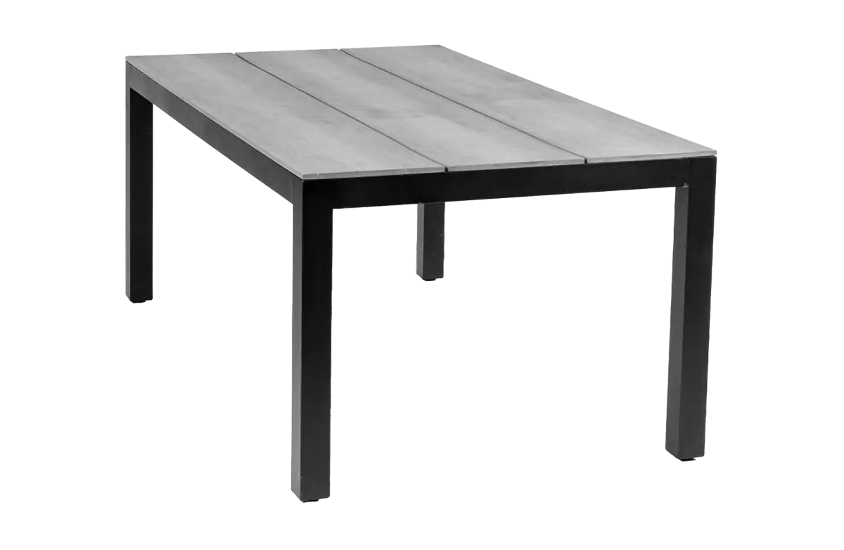 Tuintafel Cyprus 180x100cm | Grey | Polywood & Aluminium