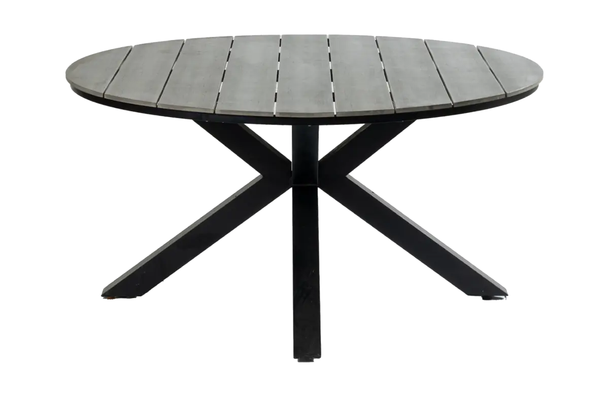 Ronde tuintafel Cyprus ø150cm | Grey | Polywood & Aluminium