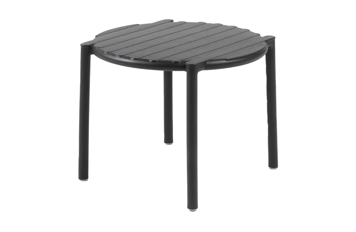 Bijzettafel Doga ø49,5cm | Kunststof | Antraciet 