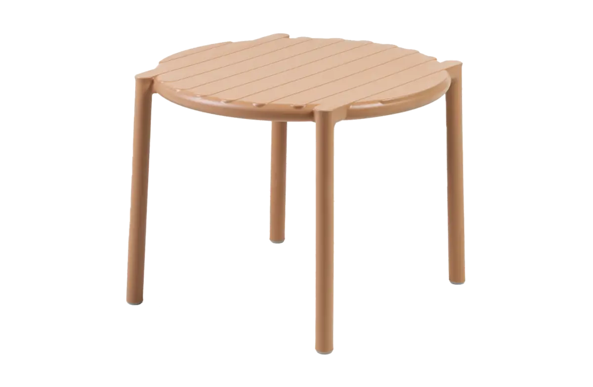 Bijzettafel Doga ø49,5cm | Kunststof | Cappuccino
