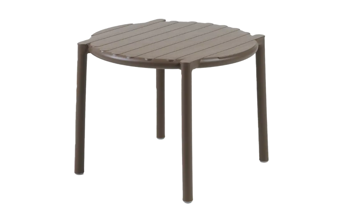 Bijzettafel Doga ø49,5cm | Kunststof | Tabacco