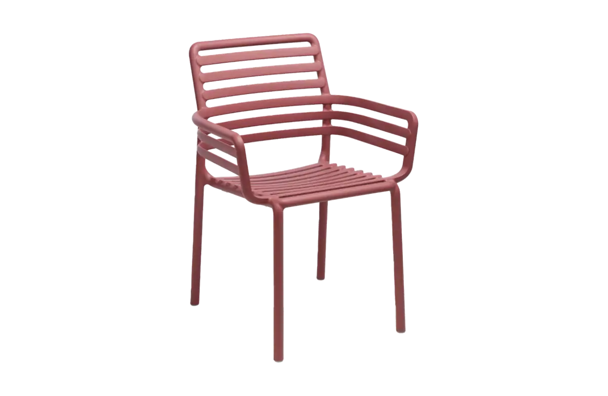 Stapelbare tuinstoel Doga | Kunststof | Marsala