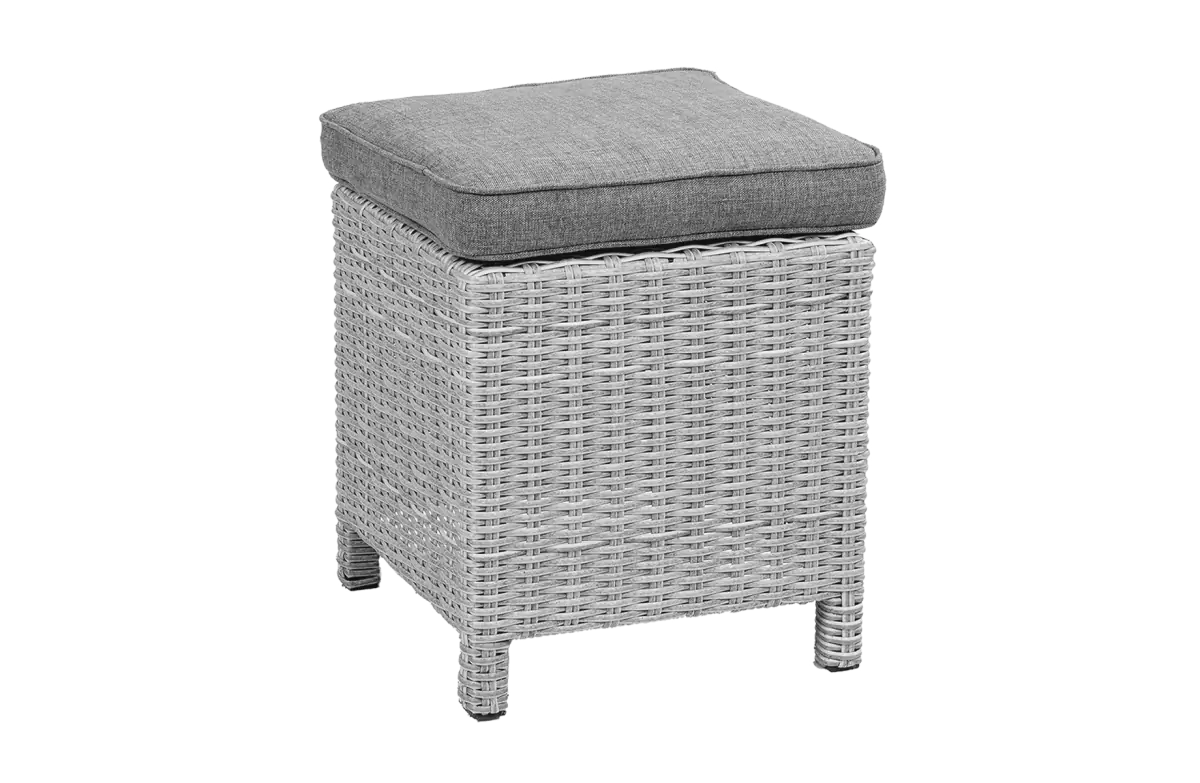 Hocker Dublin 40x40cm | Mystic Grey | Wicker