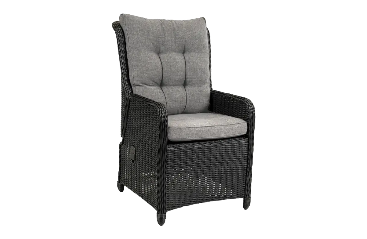 Verstelbare tuinstoel Dublin | Black | Wicker