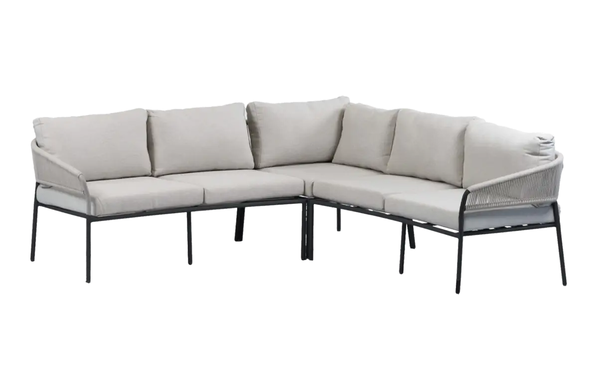 Hoek Loungebank Elvira | Black & Beige