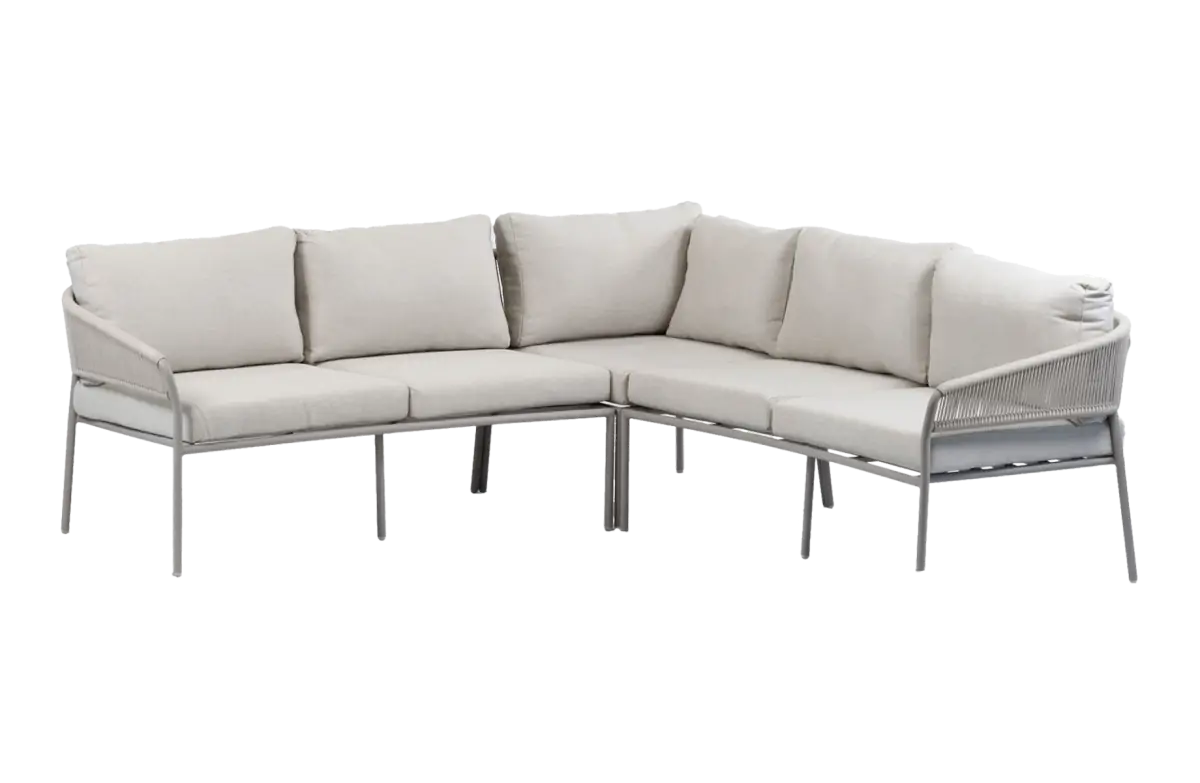Hoek Loungebank Elvira | Camel & Beige