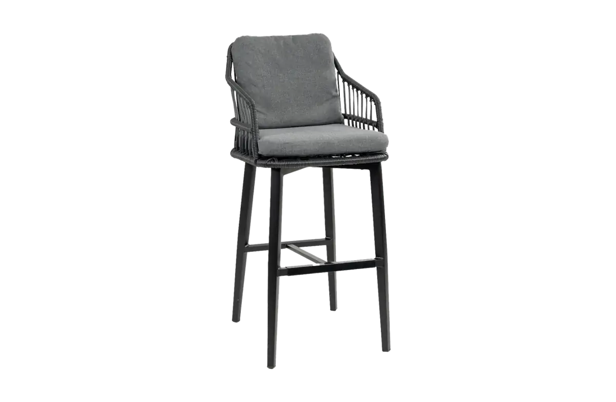 Barstoel Isabel | Black | Rope & Aluminium