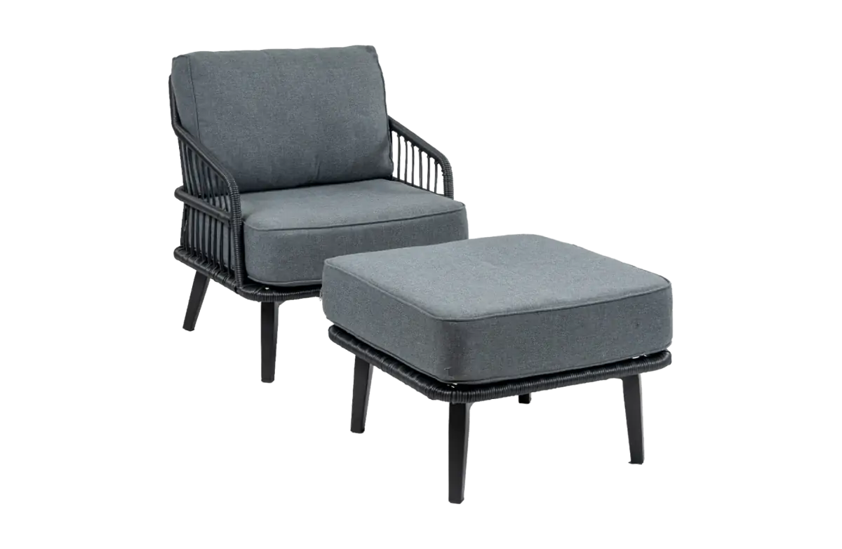 Isabel Loungestoel | Black + Isabel Hocker Black