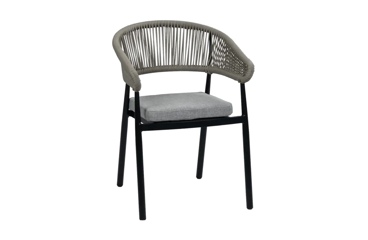 Stapelbare tuinstoel Knokke | Black & Off Sand