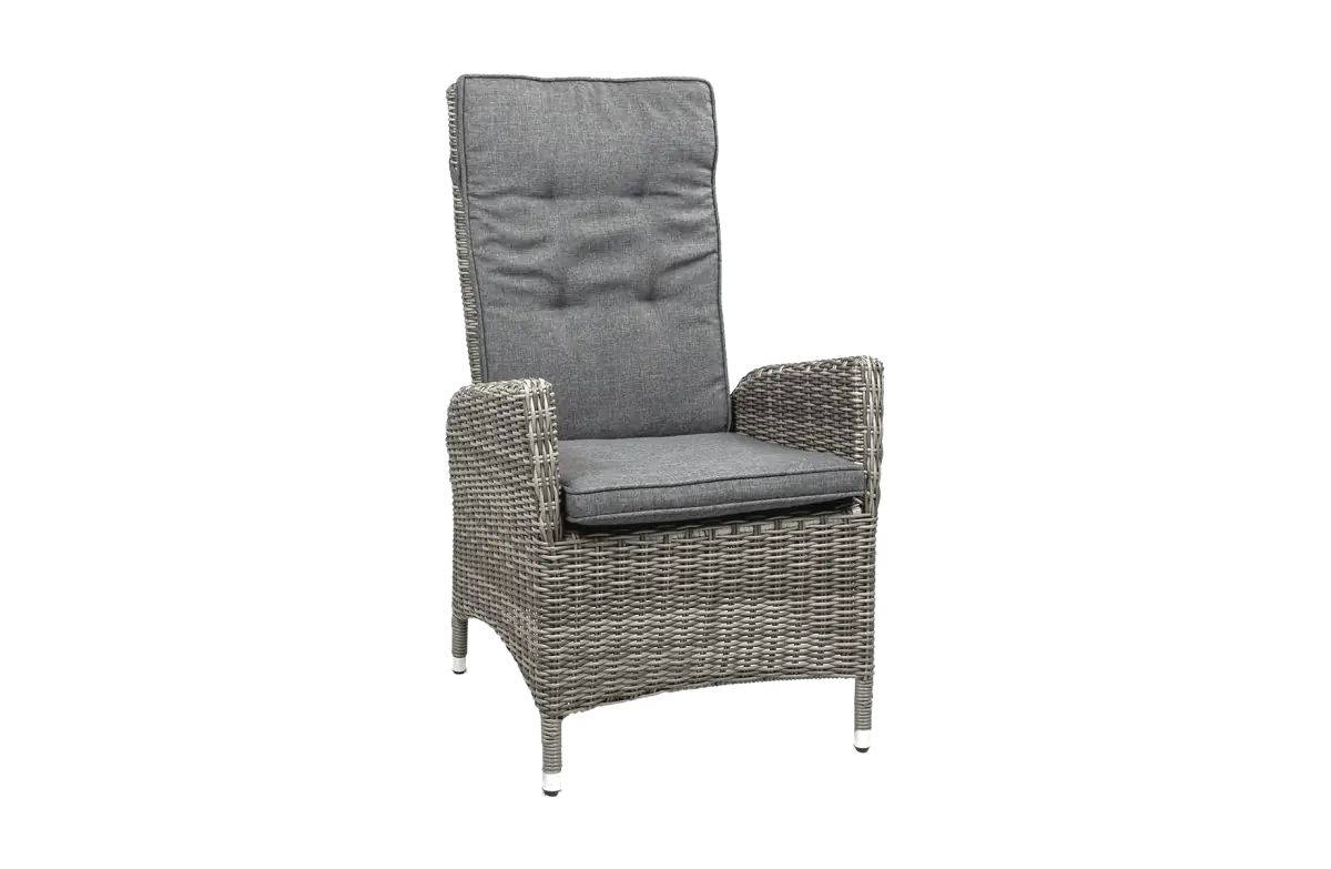 Verstelbare tuinstoel Kos | Ash Grey | Wicker