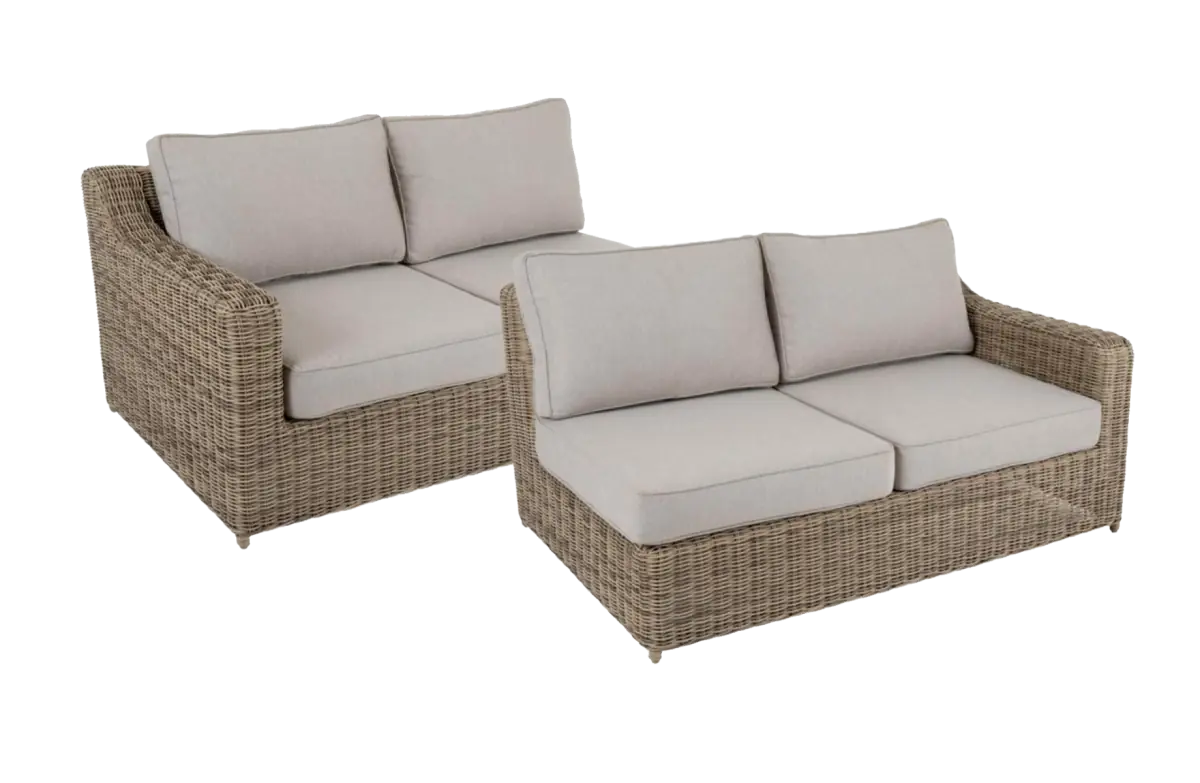 Bankdelen Glendon | Rustic | Rond Wicker | Brafab 