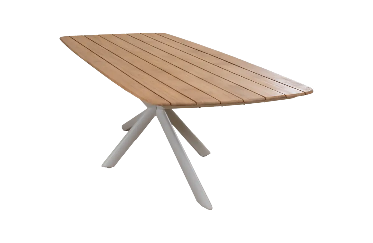 Tuintafel Leverano 240x100cm | Naturel | Aluminium & Teak