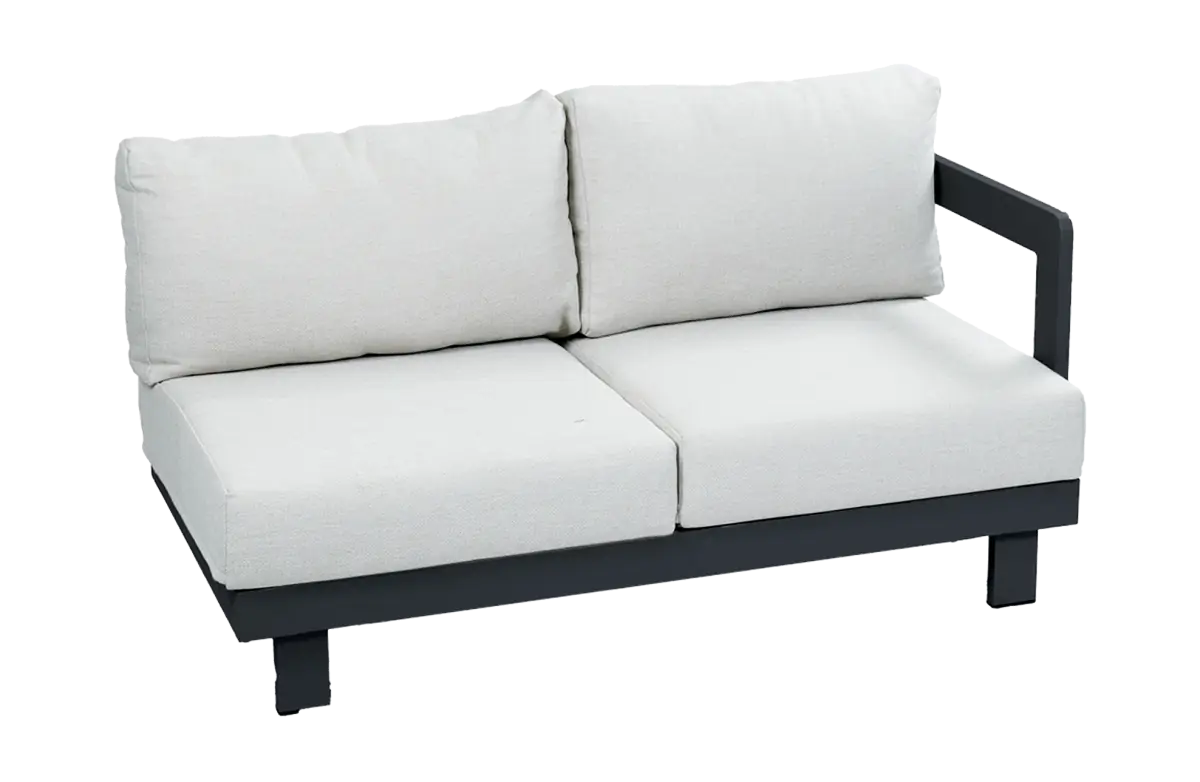 Linker Bankdeel modulaire loungeset tulum beige black aluminium PNG
