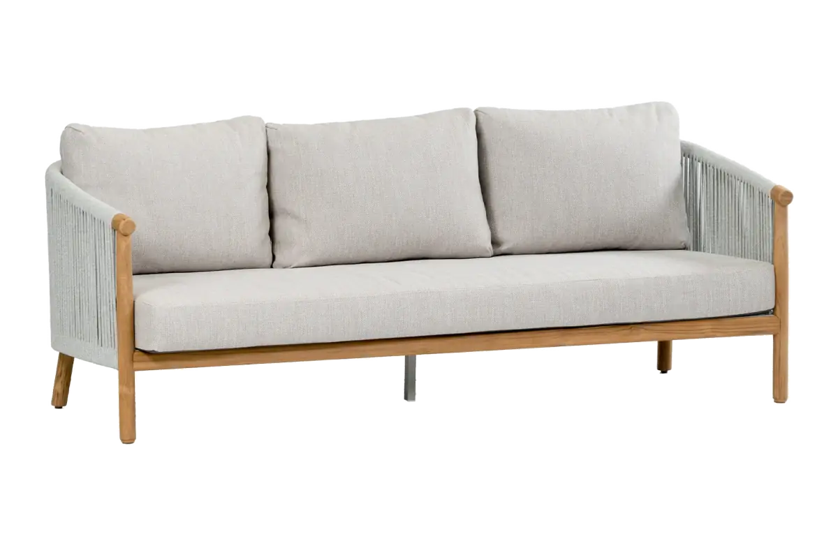 Loungebank Es Vedra Cream Teakhout Rope PNG