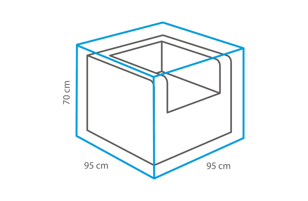 Outdoor Covers Loungestoel beschermhoes | 95x95x70cm