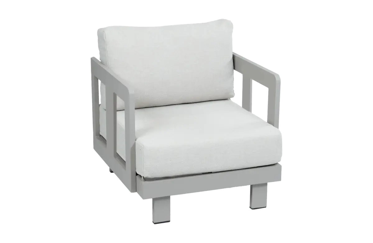 Loungestoel Tulum Beige Camel Alumuninium PNG