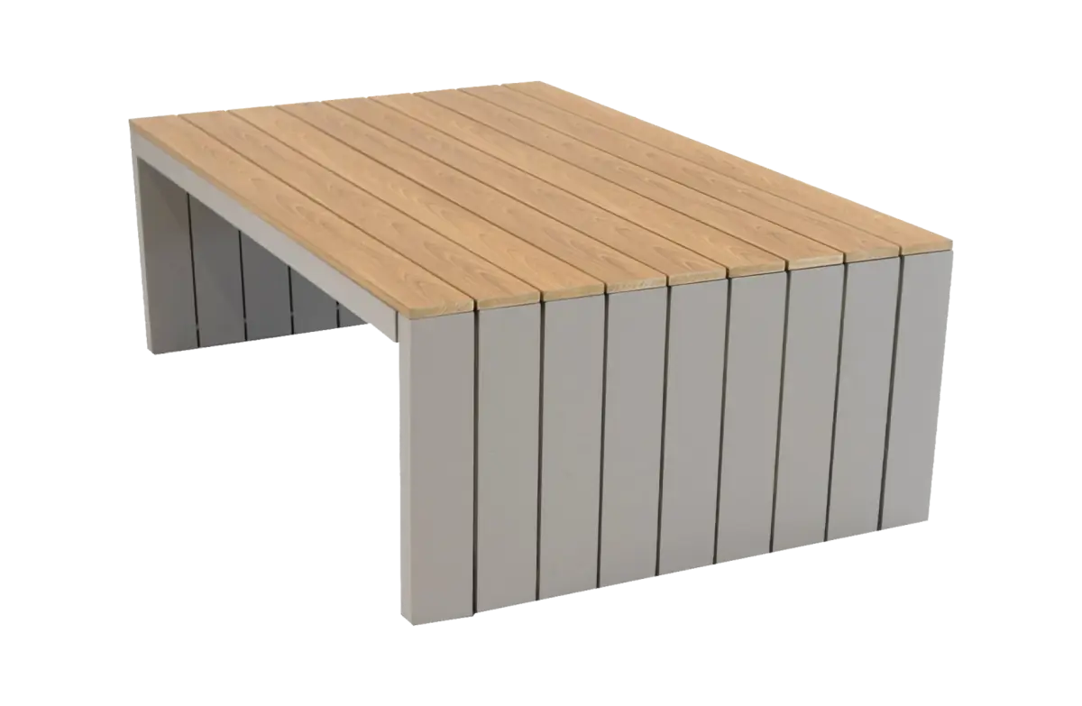 Loungetafel tulum camel aluminium tecon teak PNG