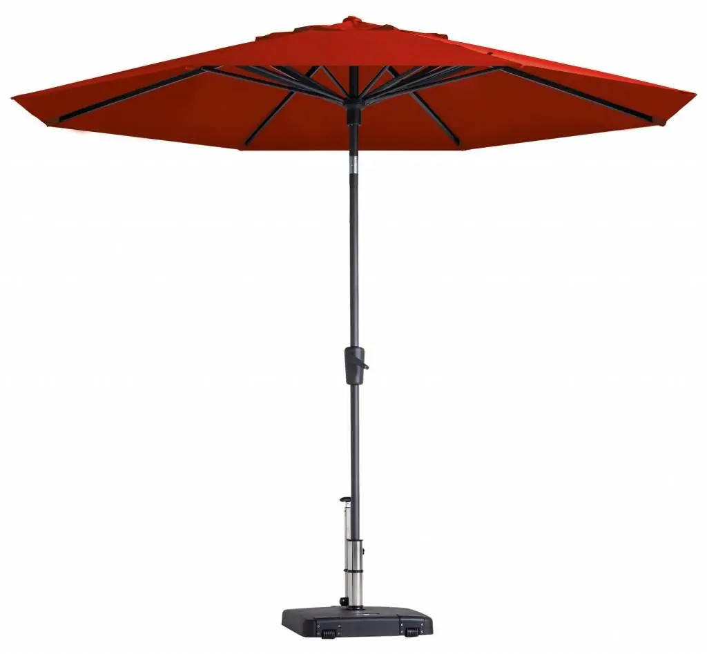 Madison Parasol | Paros Luxe Round | Brick Red | ∅300cm 