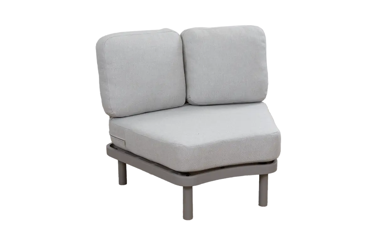 Middenelement loungebank Bari Beige Camel Aluminium Camel PNG