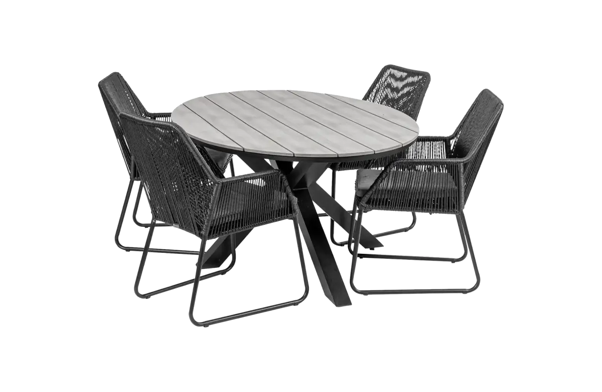 Mona-tuinset-black-5delig-cyprus-grey-tafelblad-polywood-4-seizoenen-tuinmeubelen