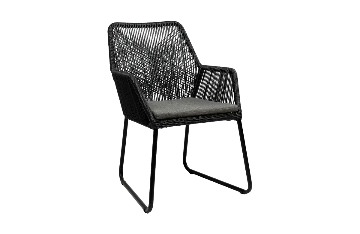 Dining tuinstoel Mona | Black | Rope