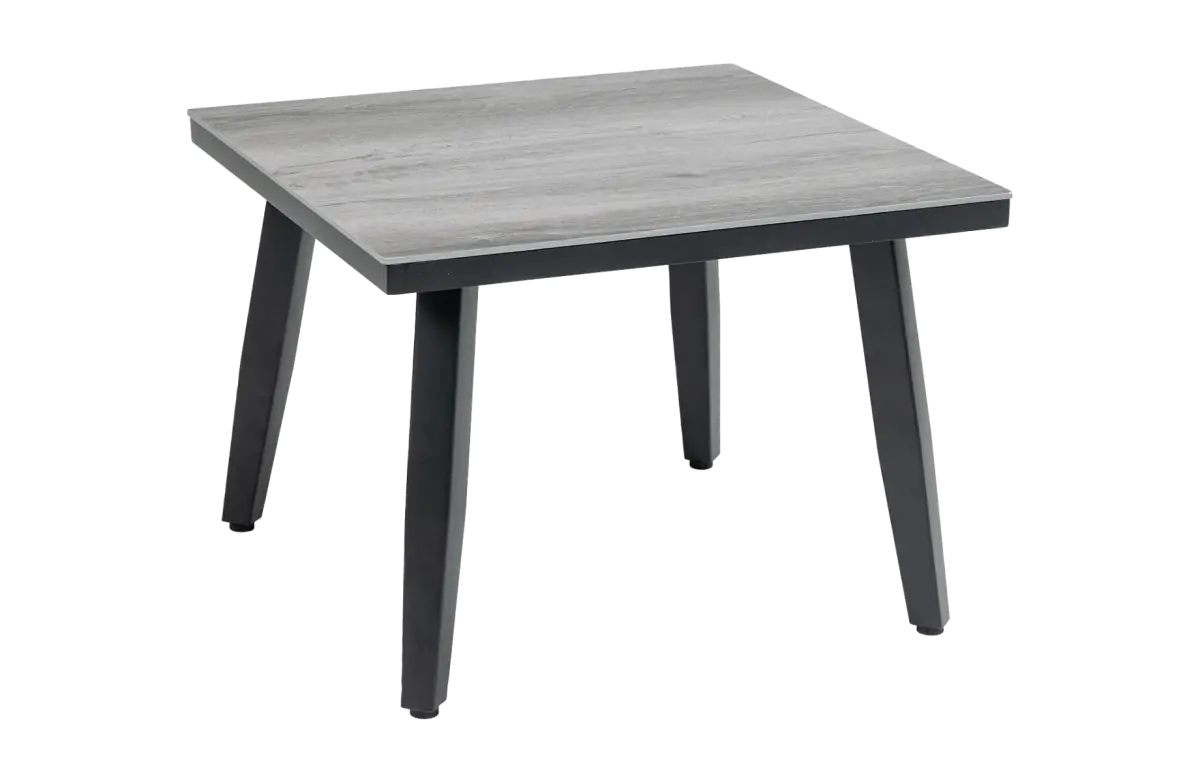 Bijzettafel Mykonos 55x55cm | Grey | Aluminium & Kunststof | Normin
