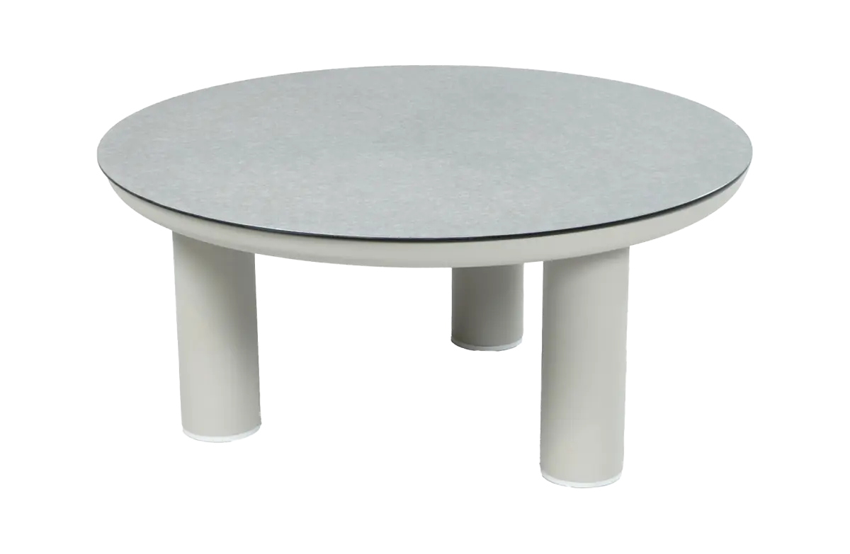 Loungetafel Capri 80øcm | Naturel & Ceramic Brono