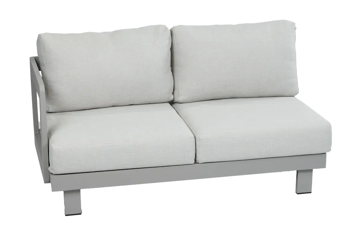 Rechter bankdeel Modulaire loungebank tulum beige camel aluminium PNG