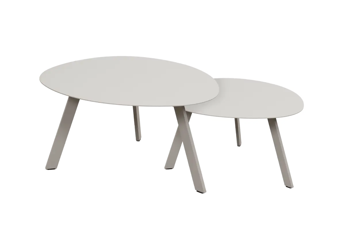 Bijzettafels Secli camel aluminium PNG