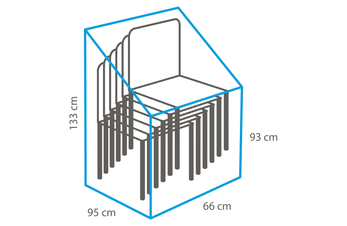 Outdoor Covers Stapelstoel beschermhoes | 66x95x133/93cm