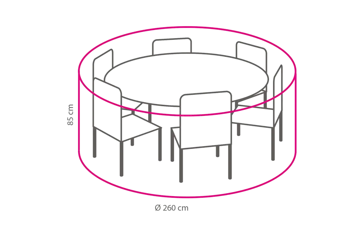 Outdoor Covers Tuinset beschermhoes | Rond | 260x85cm