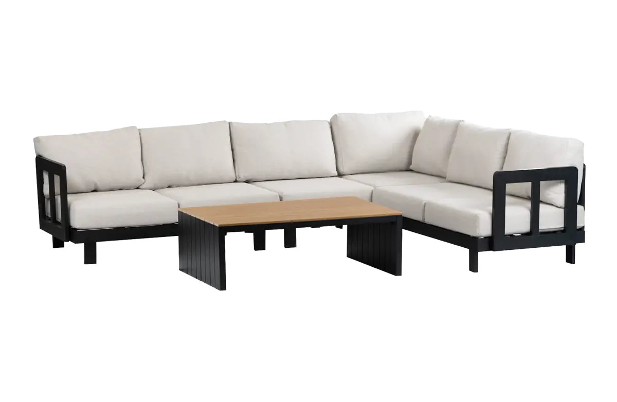 Hoek loungeset Tulum | 5-delig | Black