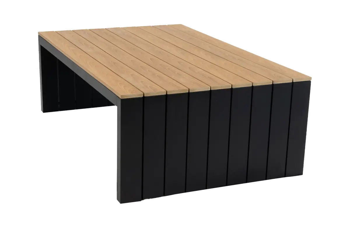 loungetafel tulum black aluminium tecon teak