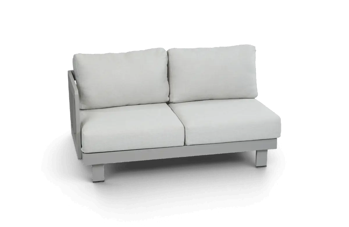 Rechter bankdeel Modulaire loungebank tulum beige camel aluminium PNG