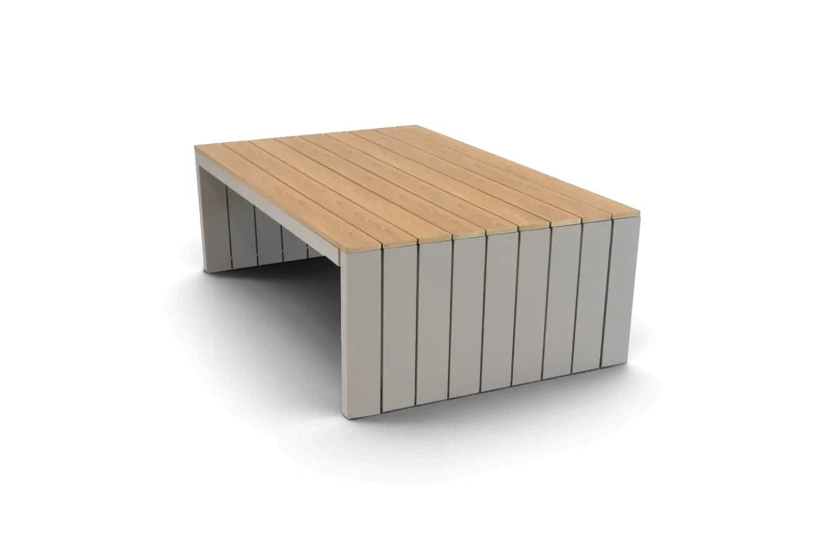 Loungetafel tulum camel aluminium tecon teak PNG