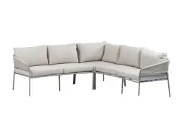 Hoek Loungebank Elvira | Camel & Beige